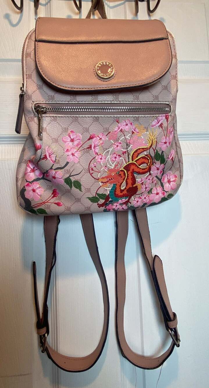 Steve Madden Pink Dragon Blossom Backpack